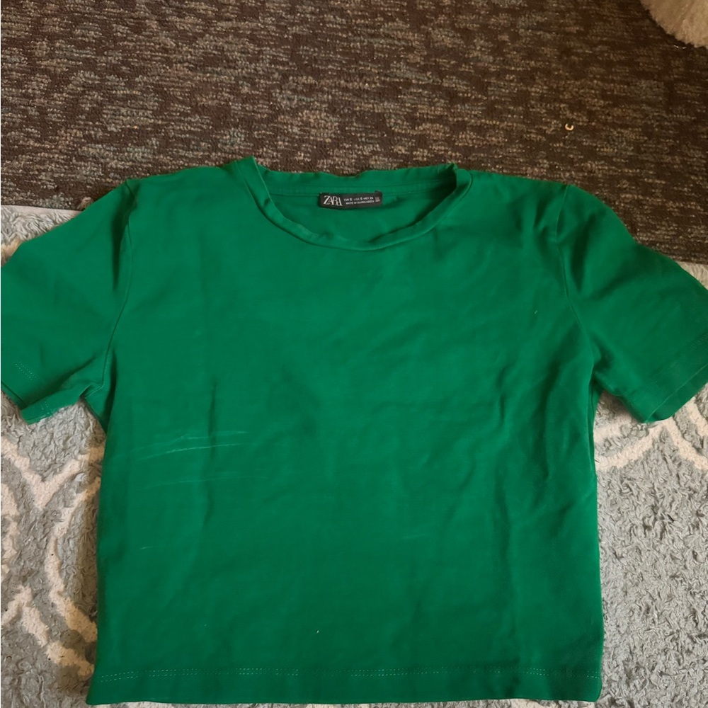 ZARA green baby tee